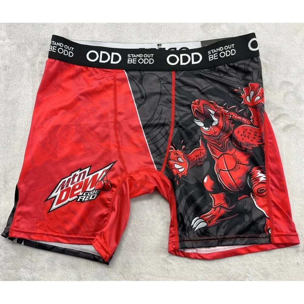 STAND OUT BE ODD Boxer Briefs Men Large Multicolor Mtn Dew Coder Red Underwear